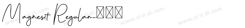 Magnesit Regular字体转换